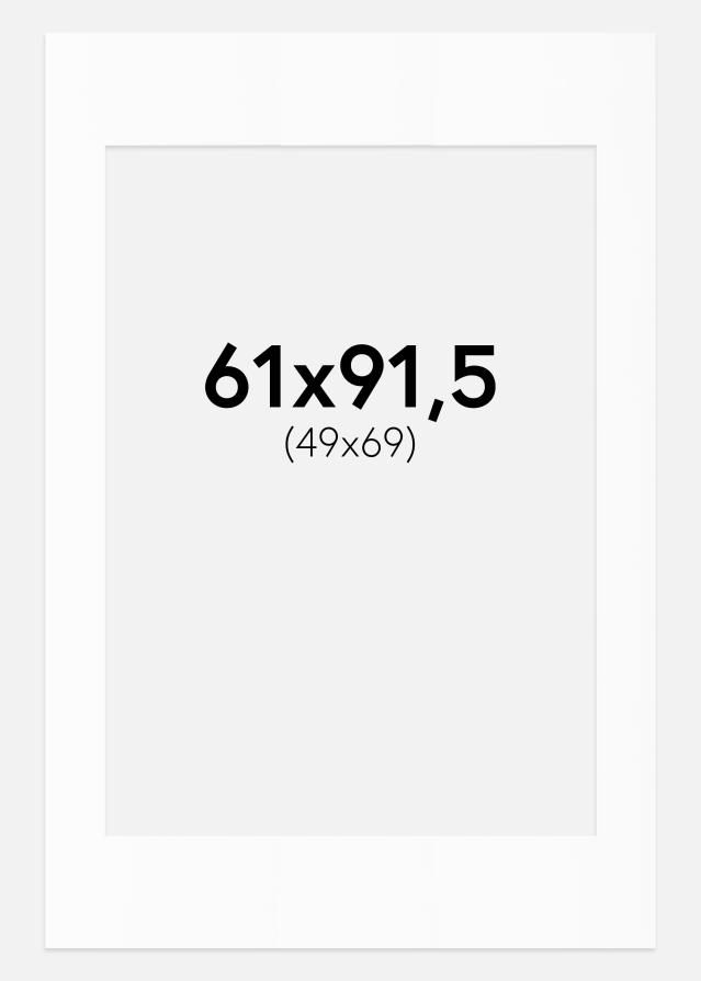 Paspartu Bijelo Standardni Bijeli unutarnji rub 61x91,5 cm (49x69)