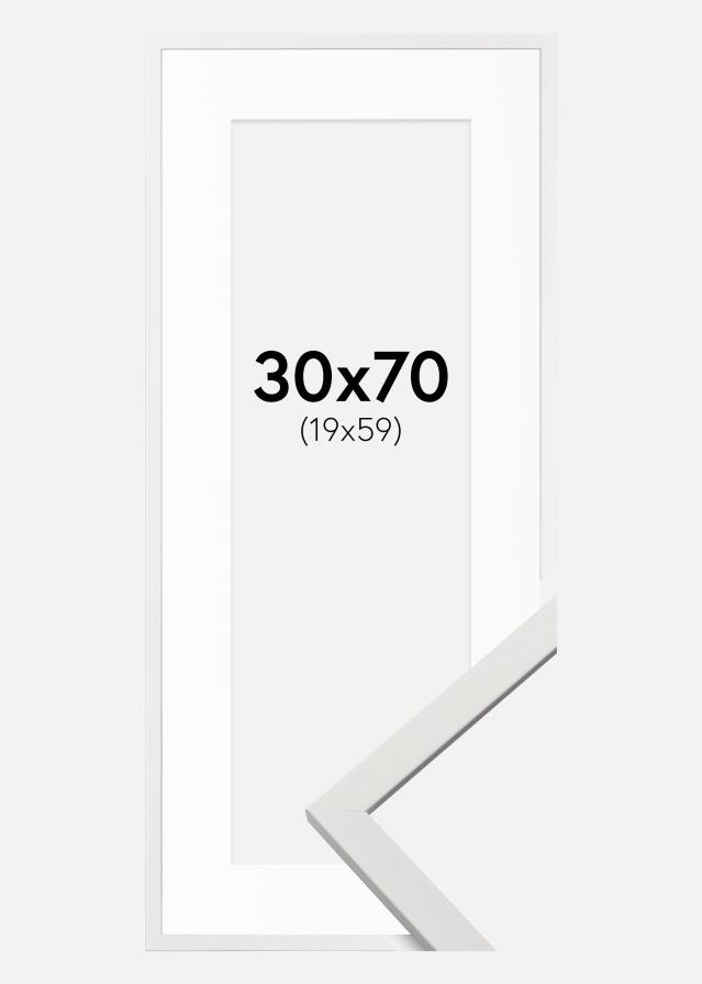 Okvir Edsbyn Bijelo 30x70 cm - Paspartu Bijelo 20x60 cm