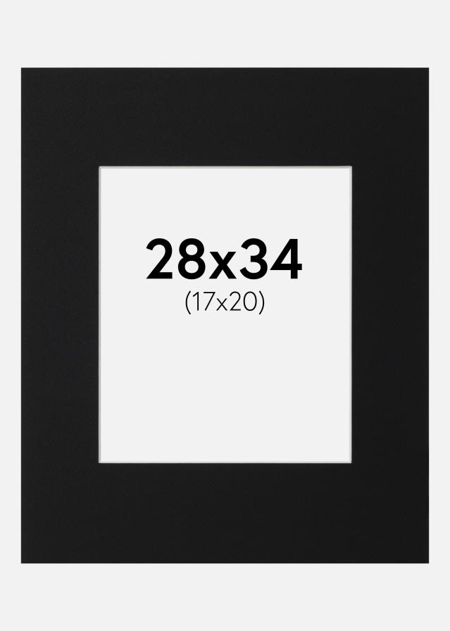 Paspartu Crni Standard (Bijela Jezgra) 28x34 cm (17x20)