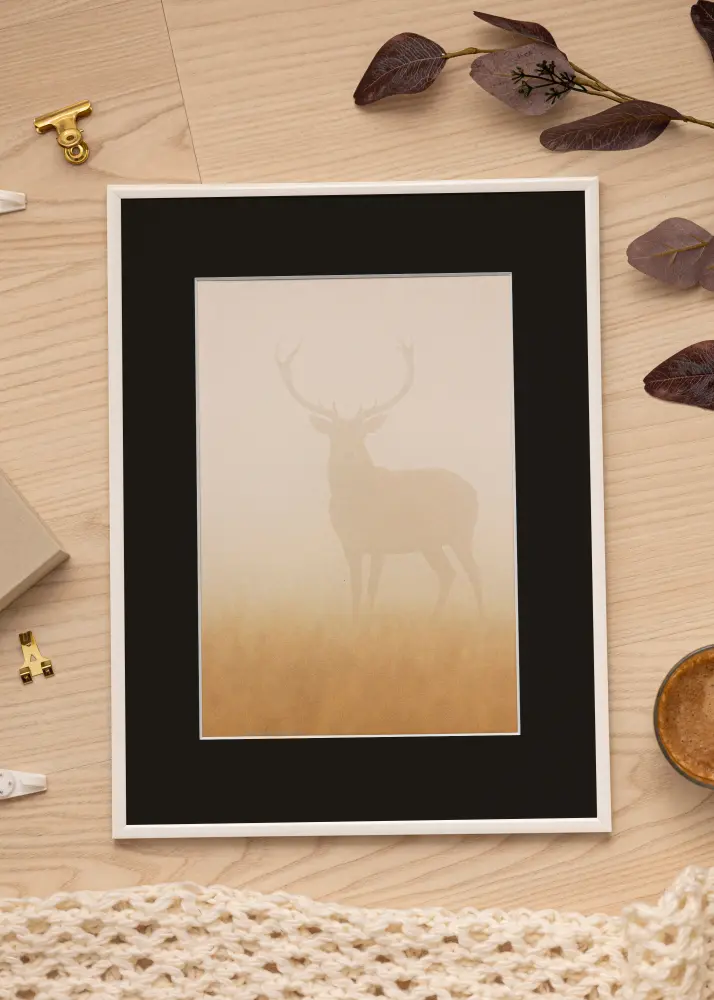 Okvir New Lifestyle Bijelo 30x40 cm - Paspartu Crno 8x12 inches
