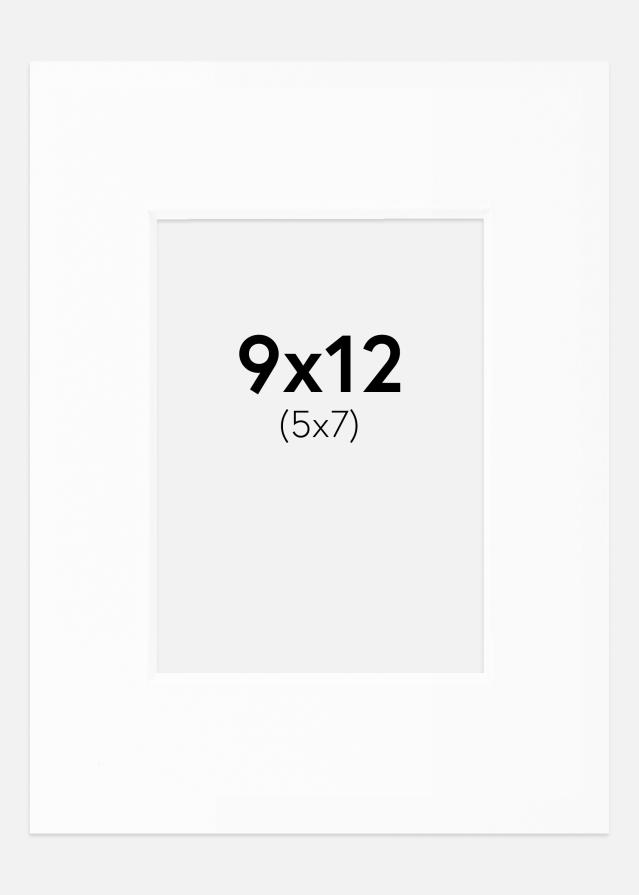 Paspartu Bijelo Standardni Bijeli unutarnji rub 9x12 cm (5x7)