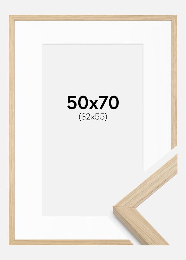 Okvir Grimsåker Hrast 50x70 cm - Paspartu Bijelo 33x56 cm