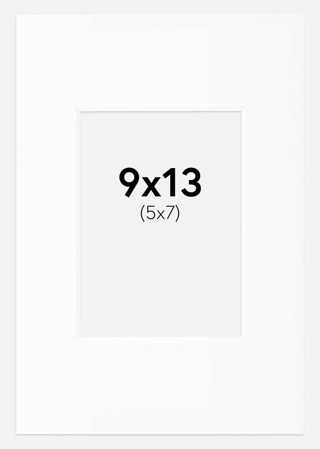 Paspartu Bijelo Standardni Bijeli unutarnji rub 9x13 cm (5x7)