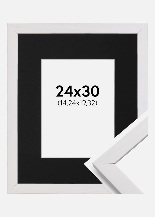 Okvir Profinjeni Bijelo 24x30 cm - Paspartu Crno 6x8 inches