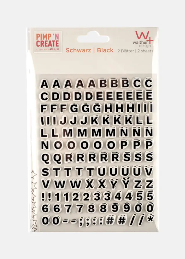 Walther Naljepnice Black Letters