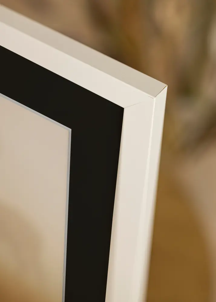 Okvir White Wood 50x100 cm - Paspartu Crno 30x80 cm