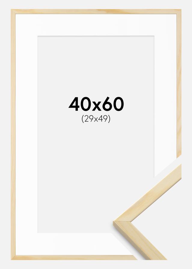 Okvir Galant Bor 40x60 cm - Paspartu Bijelo 30x50 cm