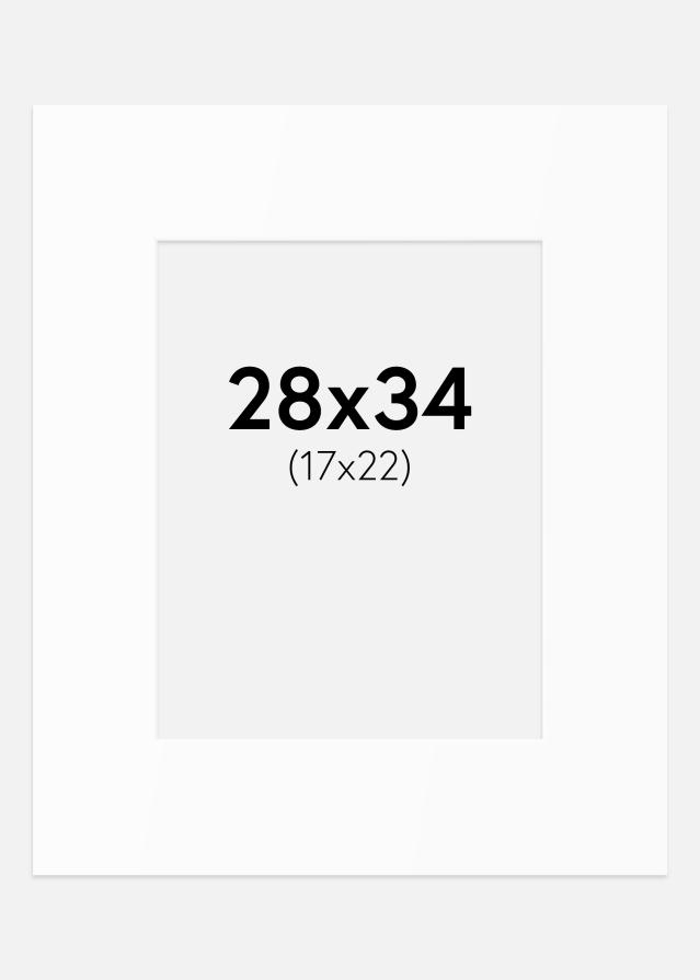 Paspartu Bijeli Standard (Bijela Jezgra) 28x34 cm (17x22)