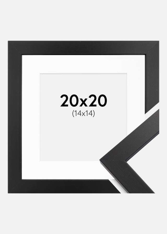 Okvir Black Wood 20x20 cm - Paspartu Bijelo 15x15 cm