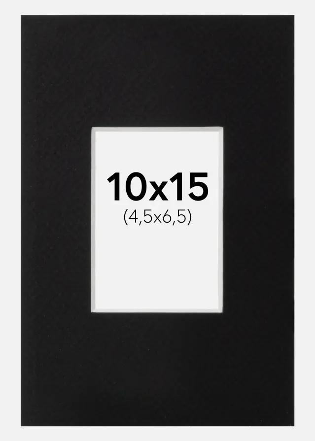 Paspartu Canson Crno Bijeli unutarnji rub 10x15 cm (4,5x6,5)