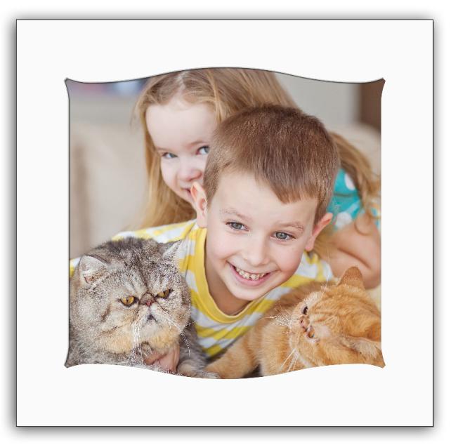 Paspartu Bijelo Valoviti 50x50 cm (39x39)