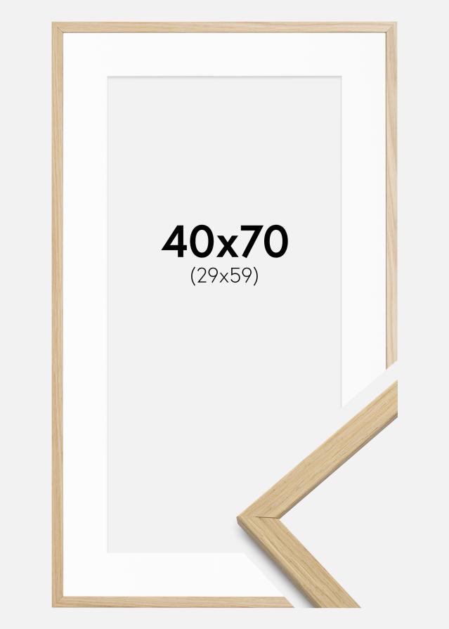 Okvir Edsbyn Hrast 40x70 cm - Paspartu Bijelo 30x60 cm