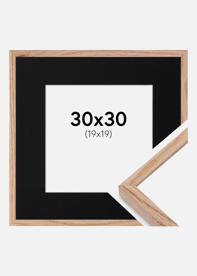 Okvir E-Line Hrast 30x30 cm - Paspartu Crno 20x20 cm