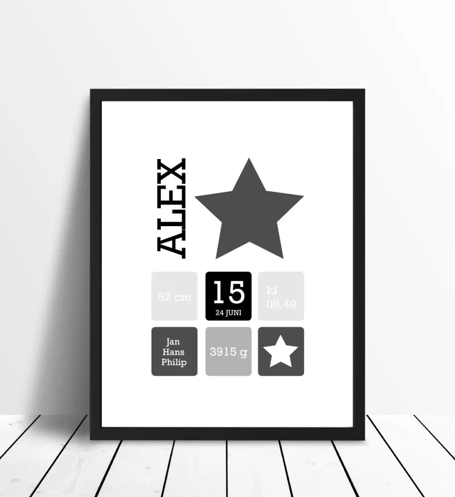 Star Birth Plakat Grey