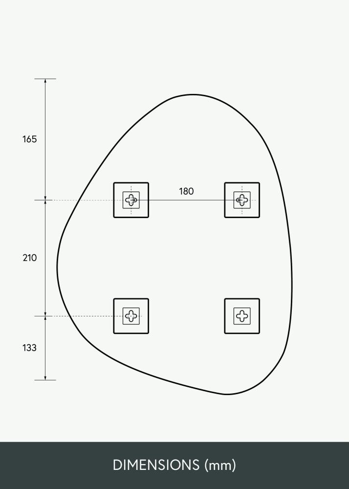 KAILA Ogledalo Bump 40x51 cm