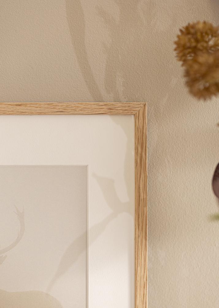 Okvir Oslo Hrast 60x80 cm - Paspartu Bijelo 50x70 cm