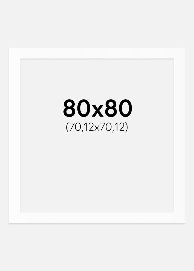 Paspartu Bijeli Standard (Bijela Jezgra) 80x80 cm (70,12x70,12)