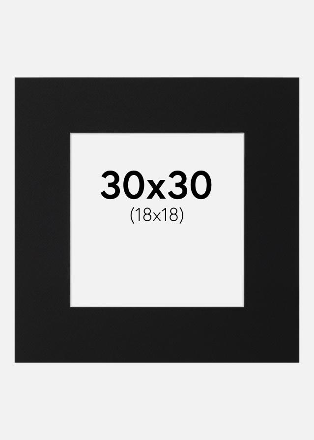 Paspartu Crni Standard (Bijela Jezgra) 30x30 cm (18x18)