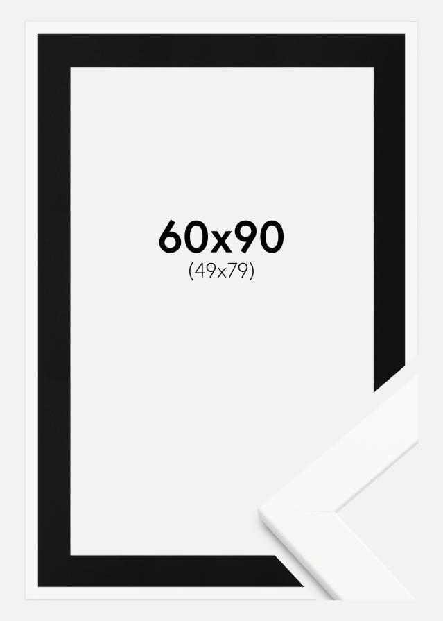 Okvir Trendline Bijelo 60x90 cm - Paspartu Crno 50x80 cm