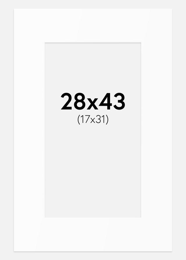 Paspartu Bijeli Standard (Bijela Jezgra) 28x43 cm (17x31)