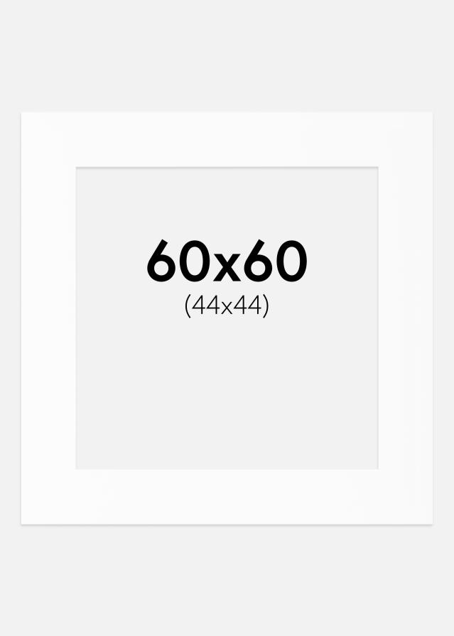 Paspartu Bijelo Standardni Bijeli unutarnji rub 60x60 cm (44x44)