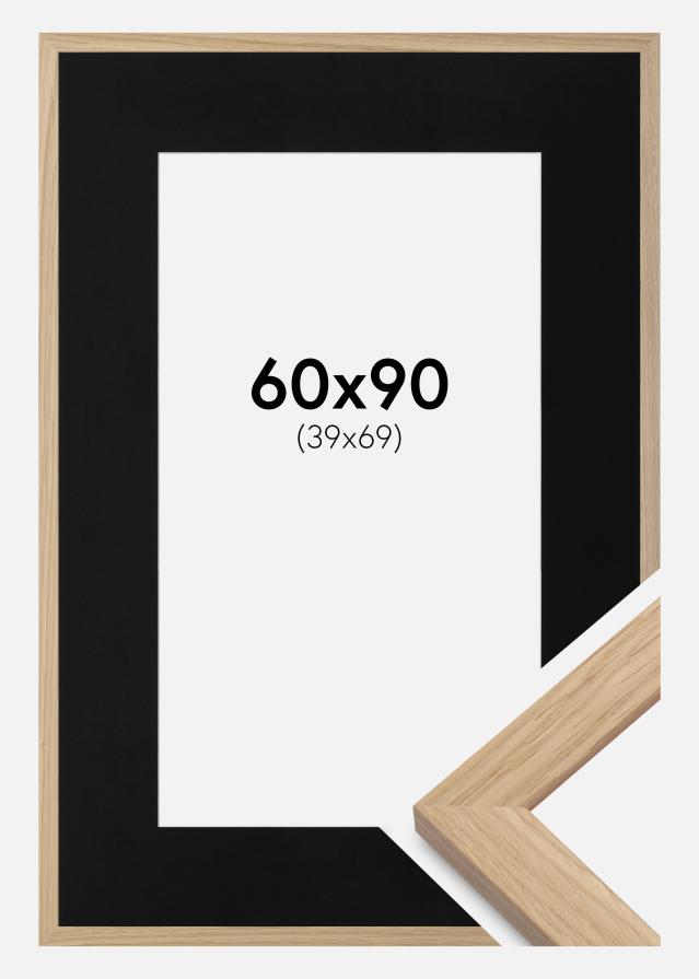 Okvir Oak Wood 60x90 cm - Paspartu Crno 40x70 cm
