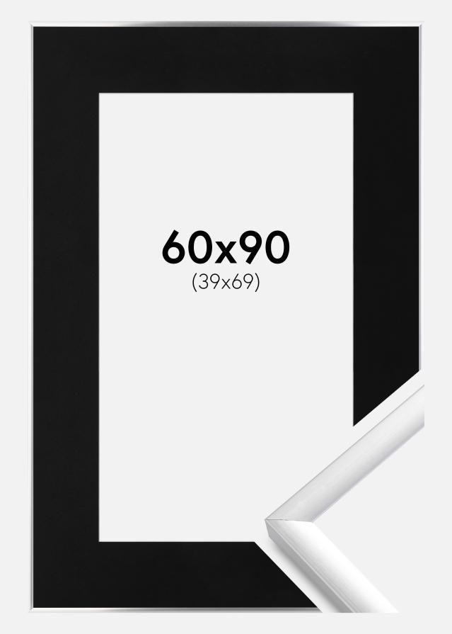 Okvir New Lifestyle Srebro 60x90 cm - Paspartu Crno 40x70 cm
