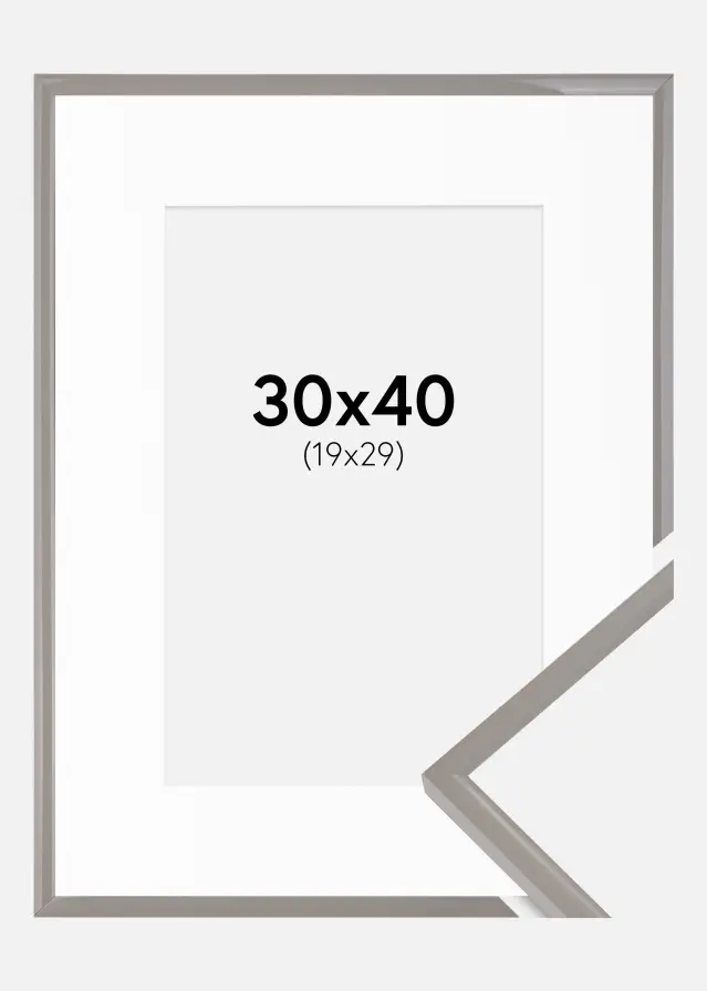 Okvir New Lifestyle Earth Grey 30x40 cm - Paspartu Bijelo 20x30 cm