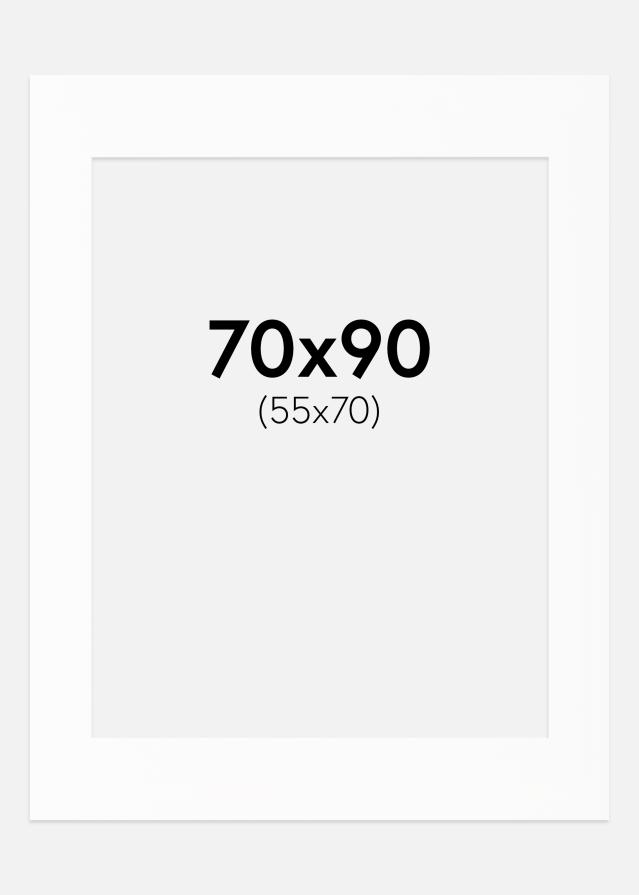 Paspartu Bijelo Standardni Bijeli unutarnji rub 70x90 cm (55x70)