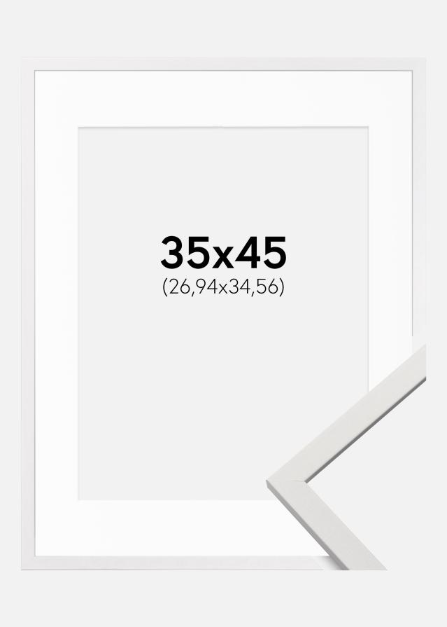 Okvir Edsbyn Bijelo 35x45 cm - Paspartu Bijelo 11x14 inches