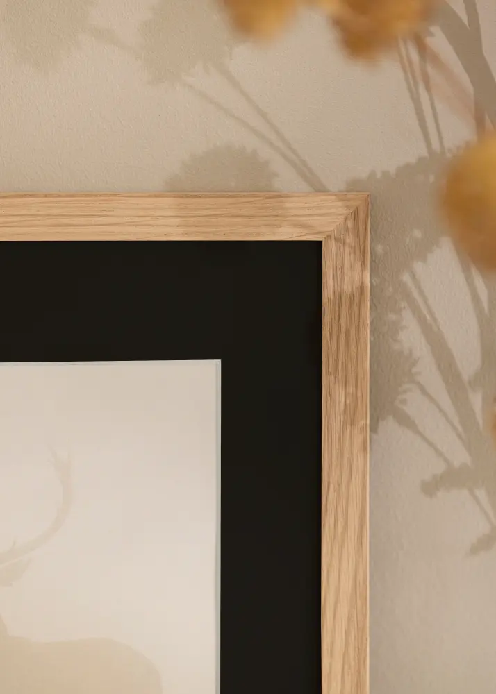 Okvir Oak Wood 35x50 cm - Paspartu Crno 24x30 cm