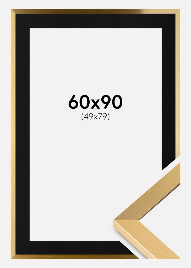 Okvir Selection Zlato 60x90 cm - Paspartu Crno 50x80 cm