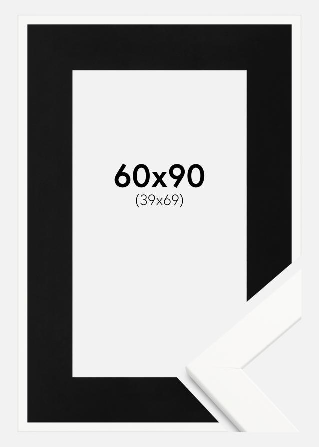 Okvir Trendline Bijelo 60x90 cm - Paspartu Crno 40x70 cm