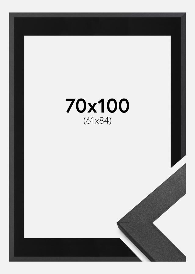 Okvir Graphite Wood 70x100 cm - Paspartu Crno 62x85 cm
