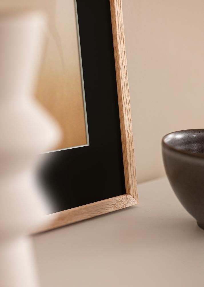 Okvir Oslo Hrast 30x40 cm - Paspartu Crno 18x27 cm