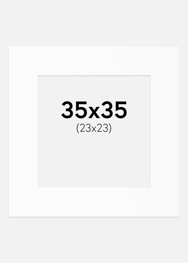 Paspartu Canson Bijelo Bijeli unutarnji rub 35x35 cm (23x23)