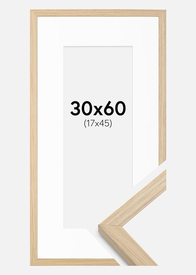 Okvir Grimsåker Hrast 30x60 cm - Paspartu Bijelo 18x46 cm