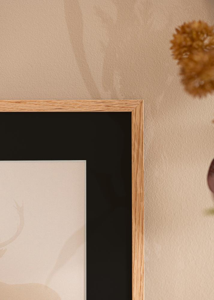 Okvir Oslo Hrast 30x40 cm - Paspartu Crno 18x27 cm