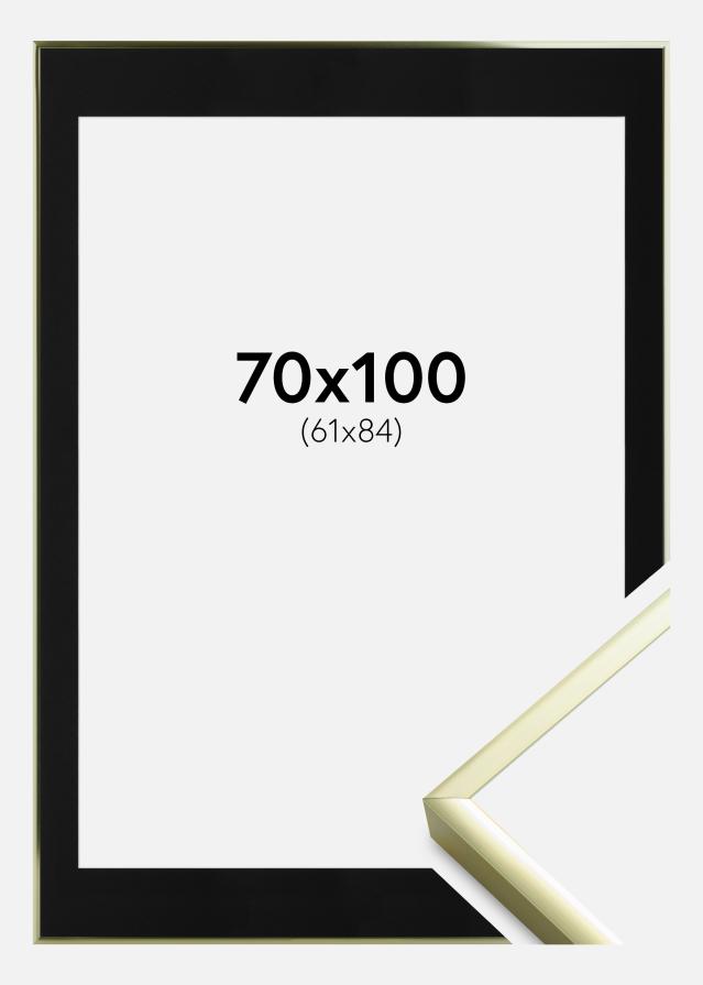 Okvir Plakat Frame Aluminum Gold 70x100 cm - Paspartu Crno 62x85 cm