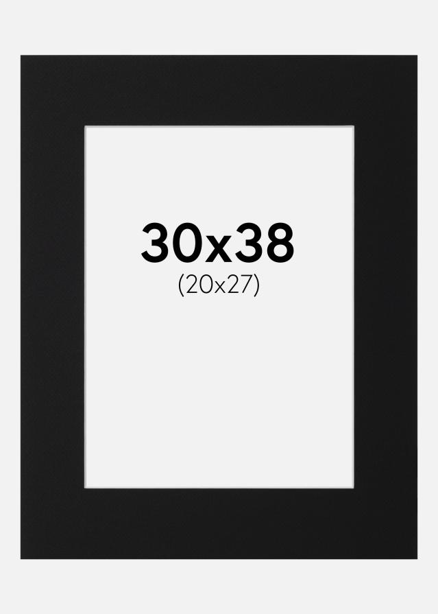 Paspartu Crni Standard (Bijela Jezgra) 30x38 cm (20x27)
