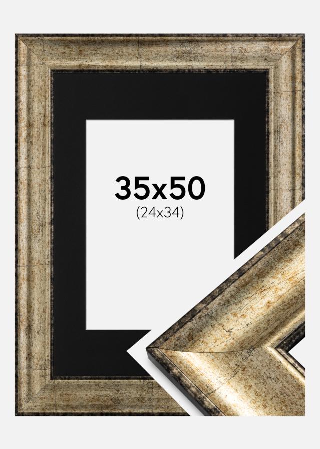 Okvir Saltsjöbaden Antikno zlato 35x50 cm - Paspartu Crno 25x35 cm