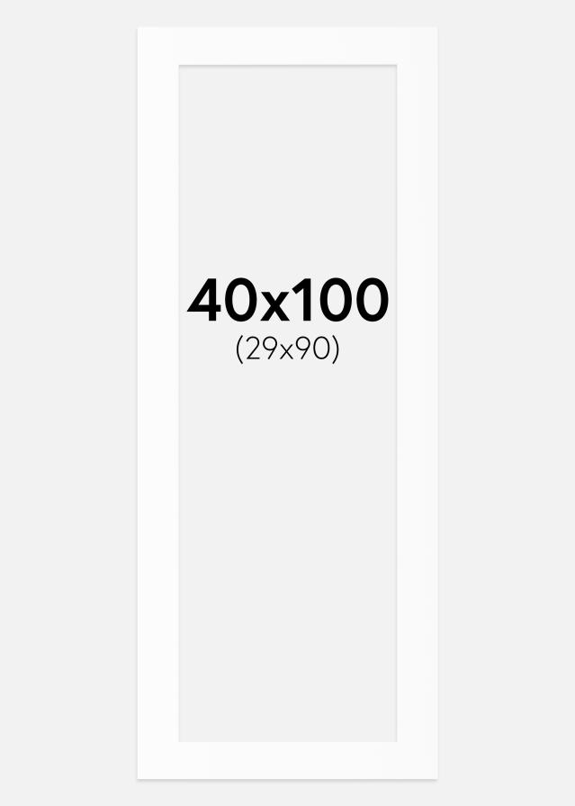 Paspartu Bijelo Standardni Bijeli unutarnji rub 40x100 cm (29x90)