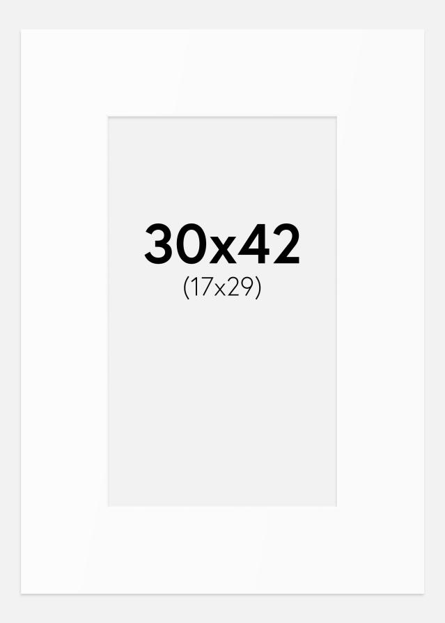 Paspartu Bijeli Standard (Bijela Jezgra) 30x42 cm (17x29)