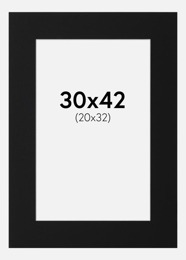 Paspartu Crni Standard (Bijela Jezgra) 30x42 cm (20x32)