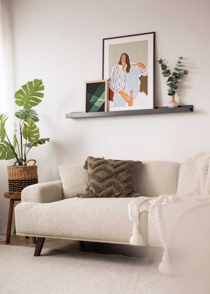 KAILA Polica za slike Crna 130 cm