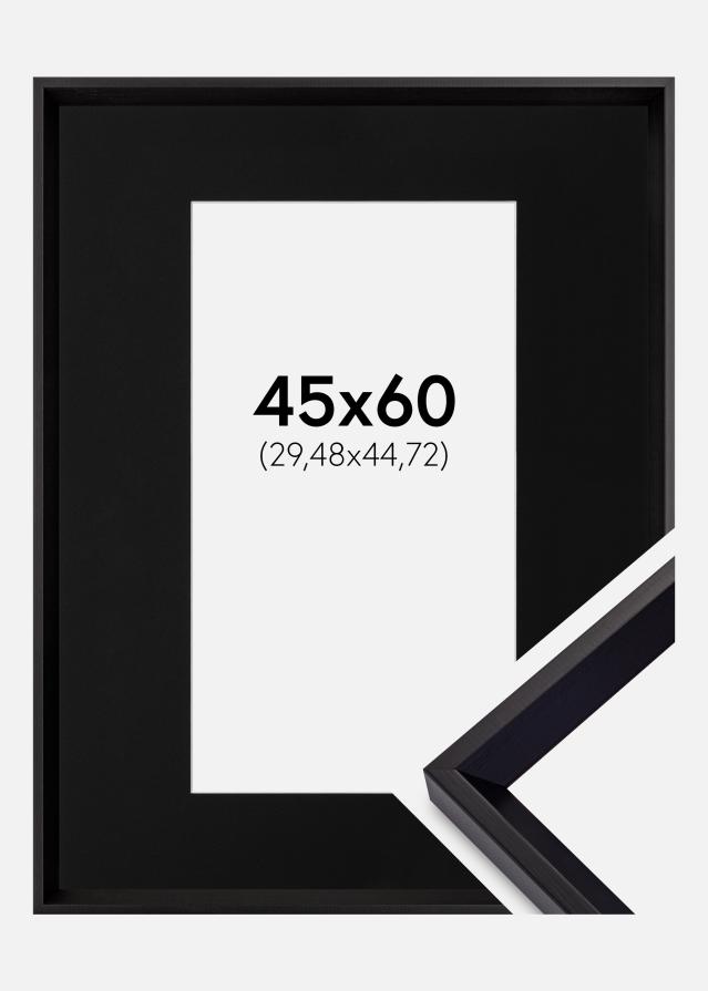 Okvir Globe Crno 45x60 cm - Paspartu Crno 12x18 inches