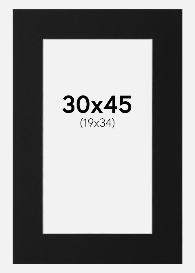 Paspartu Crni Standard (Bijela Jezgra) 30x45 cm (19x34)