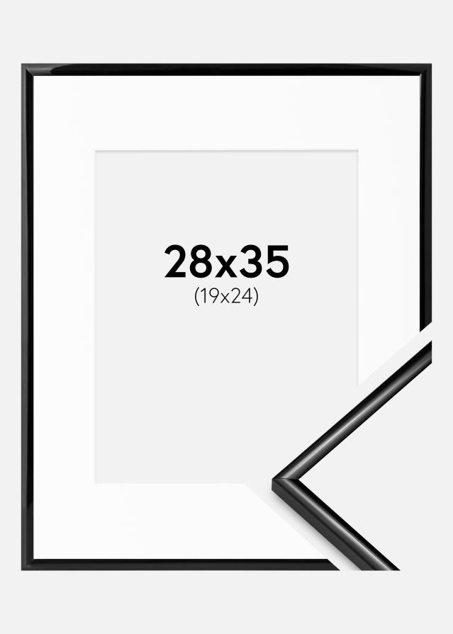 Okvir Scandi Crno 28x35 cm - Paspartu Bijelo 20x25 cm