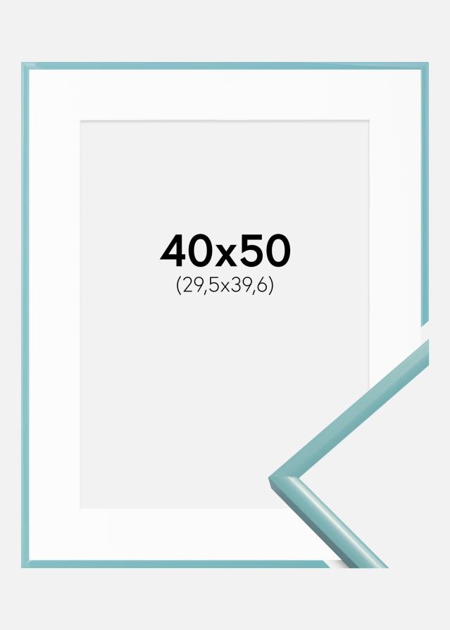 Okvir New Lifestyle Tirkizna 40x50 cm - Paspartu Bijelo 12x16 inches