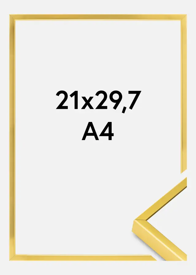 Aluminijski okvir Akrilno staklo Zlato 21x29,7 cm (A4)